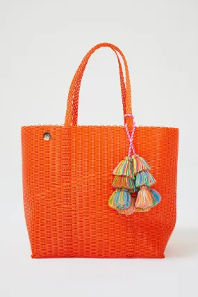 Las Guanacas Jumbo Tote in Tangerine