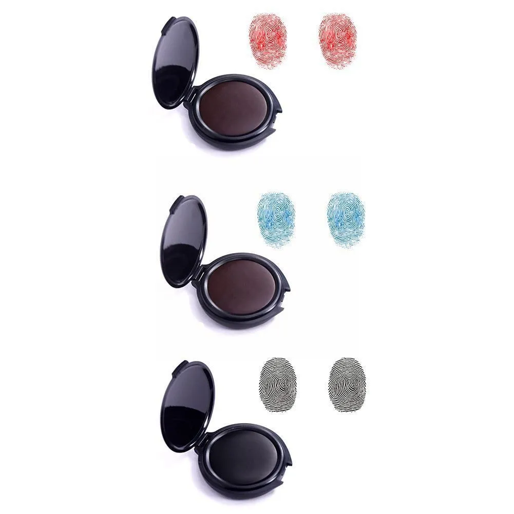 1PC Fingerprint Ink Pad Thumbprint Ink Pad For Notary Fingerprint Id Security Identification Cards Supplies Fingerprint Kit M9X3