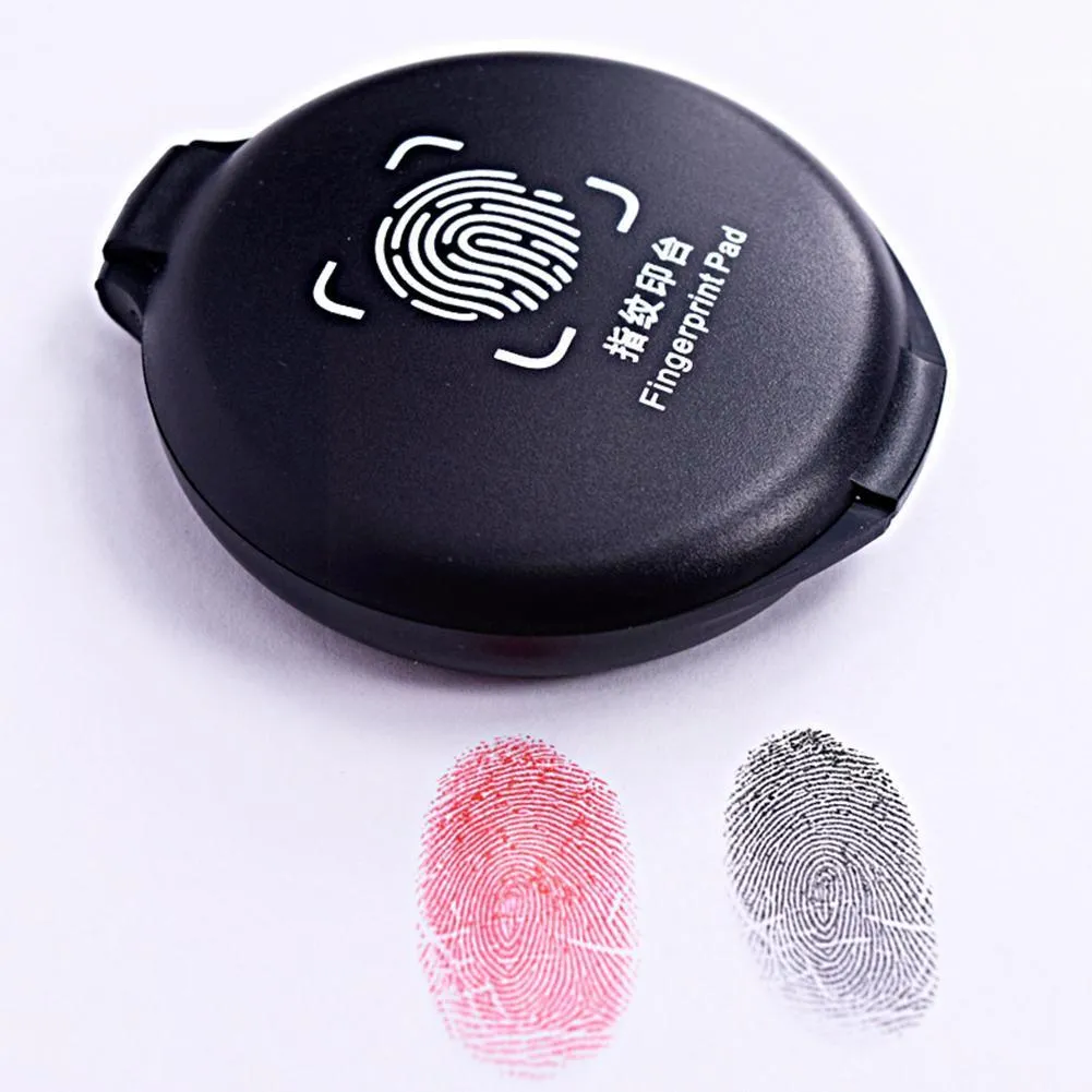 1PC Fingerprint Ink Pad Thumbprint Ink Pad For Notary Fingerprint Id Security Identification Cards Supplies Fingerprint Kit M9X3