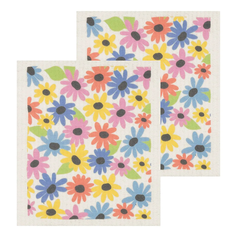 2-Pack Summer Daisy Swedish Sponge Cloths 23167