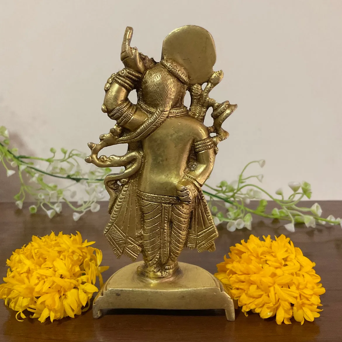 5.5 Inches Lord Shrinathji Brass Idol - Pooja Statue for Home - Festive Decor