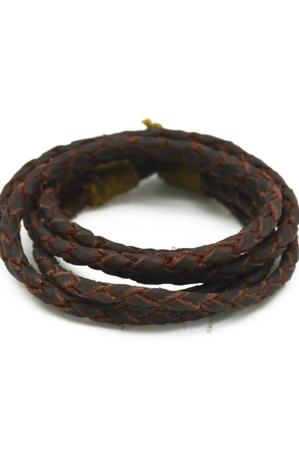 Aadi Brown Leather Wrap Bracelet