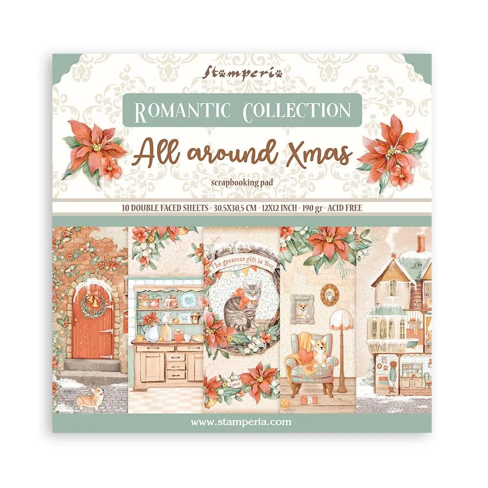 All Around Christmas Paper Pad 12"X12" 10/Pkg