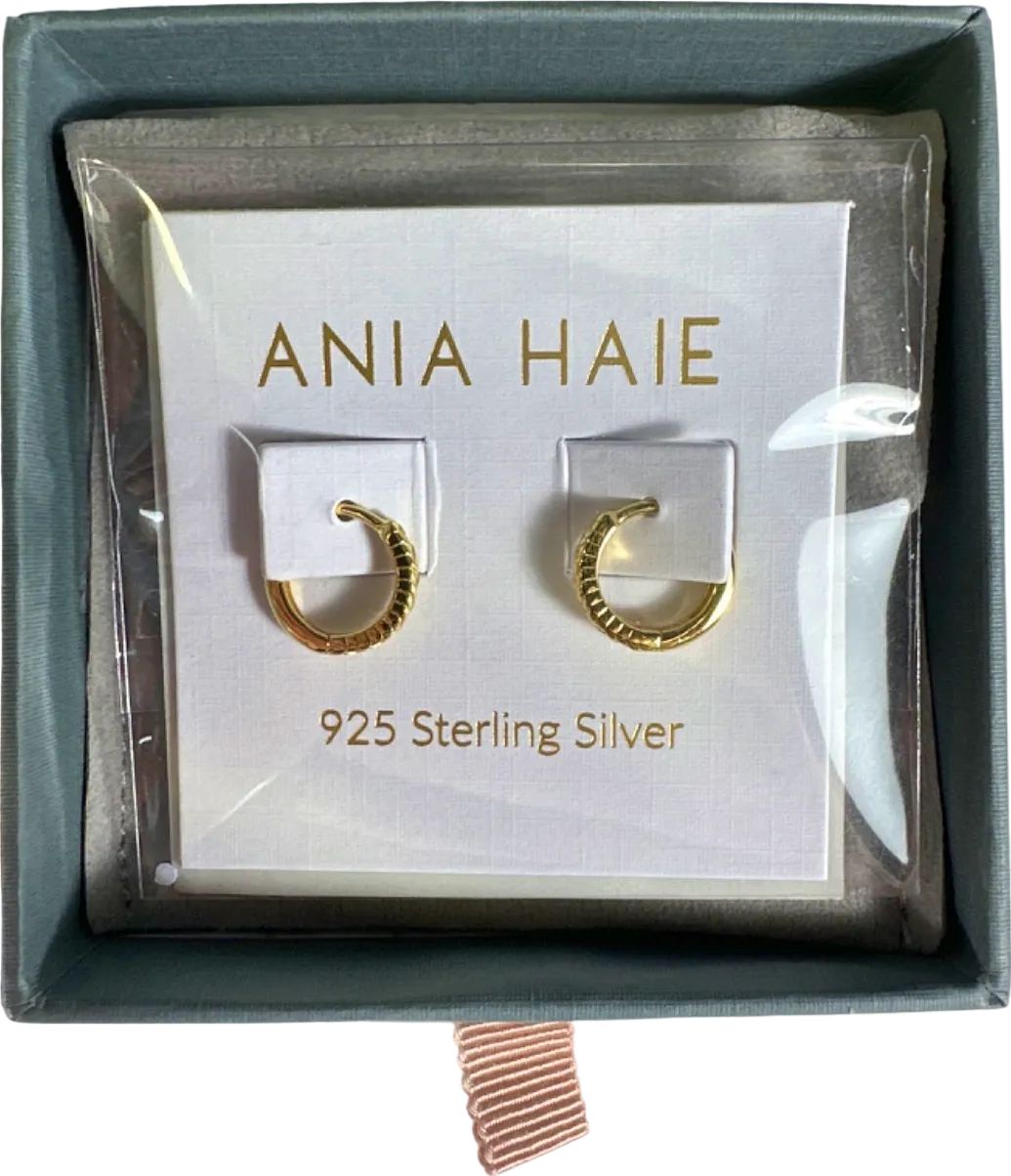 Ania Haie Gold Ropes & Dreams Huggie Hoop Earrings - Gift Boxed