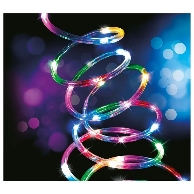 Arlec 3m Battery Operated Thin 30 LEDs Rope Light 8 Functions Remote Control Warm White / Multi-Colour