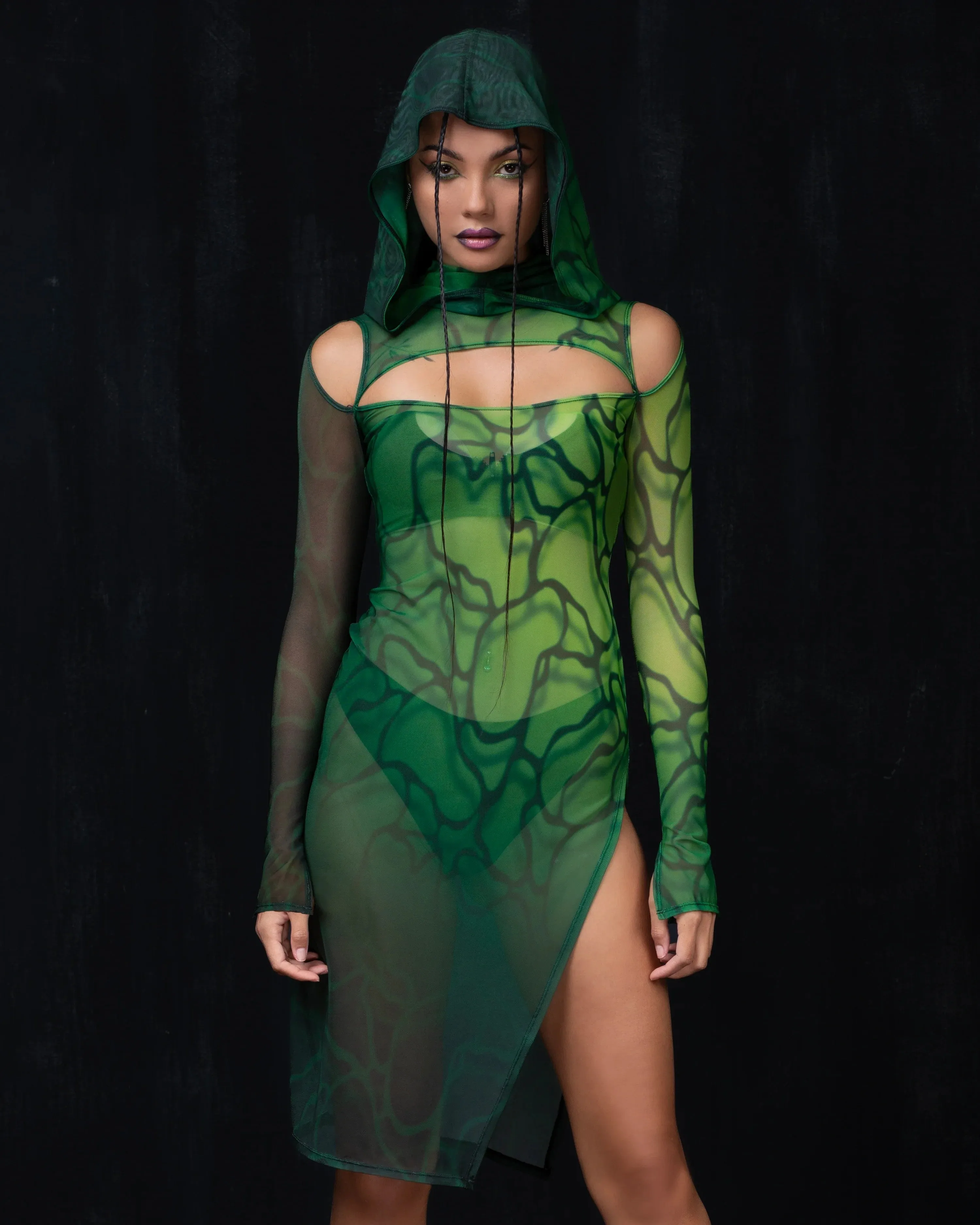 Badinka Acid Rain Mesh Dress