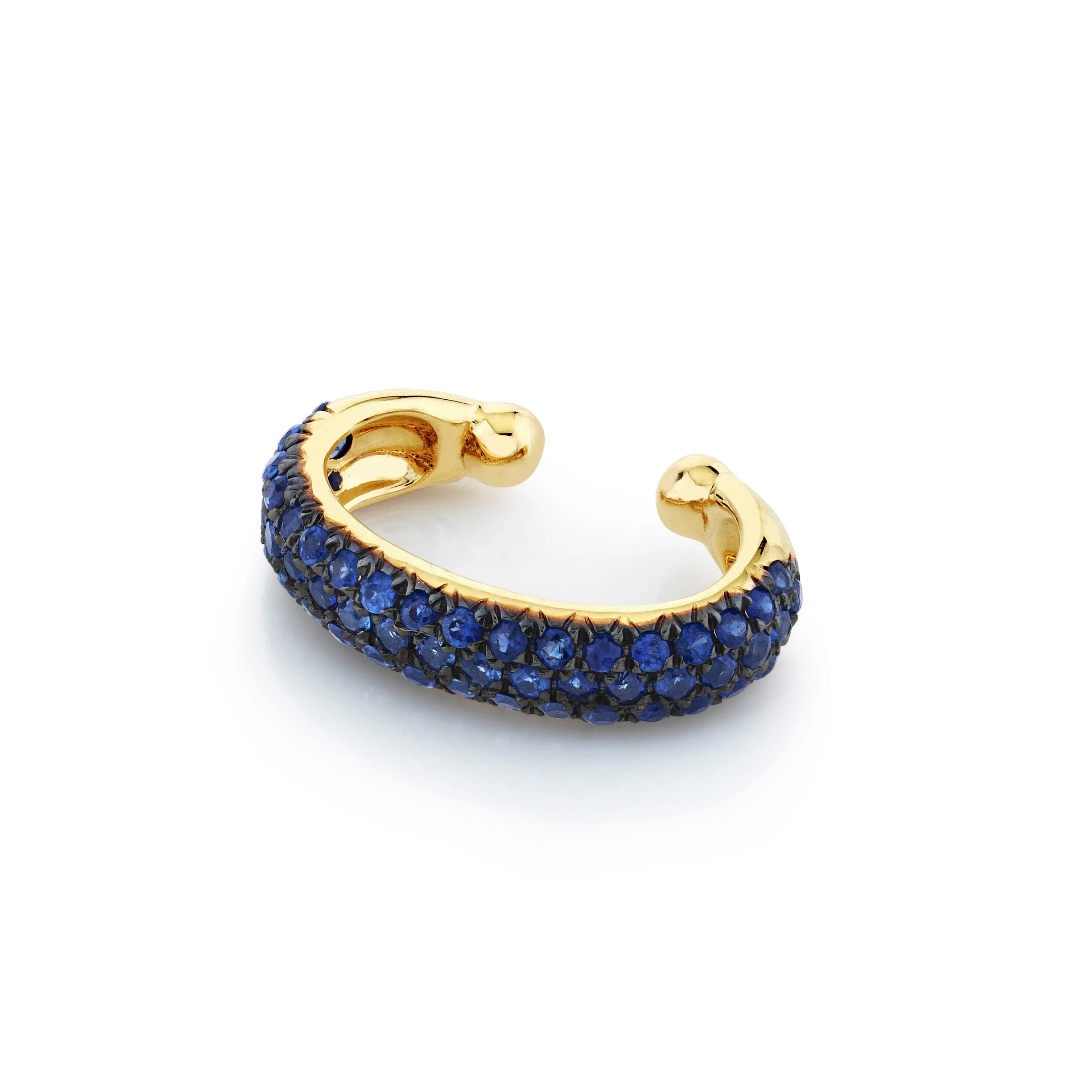 BLUE SAPPHIRE JUMBO PAVE EAR CUFF