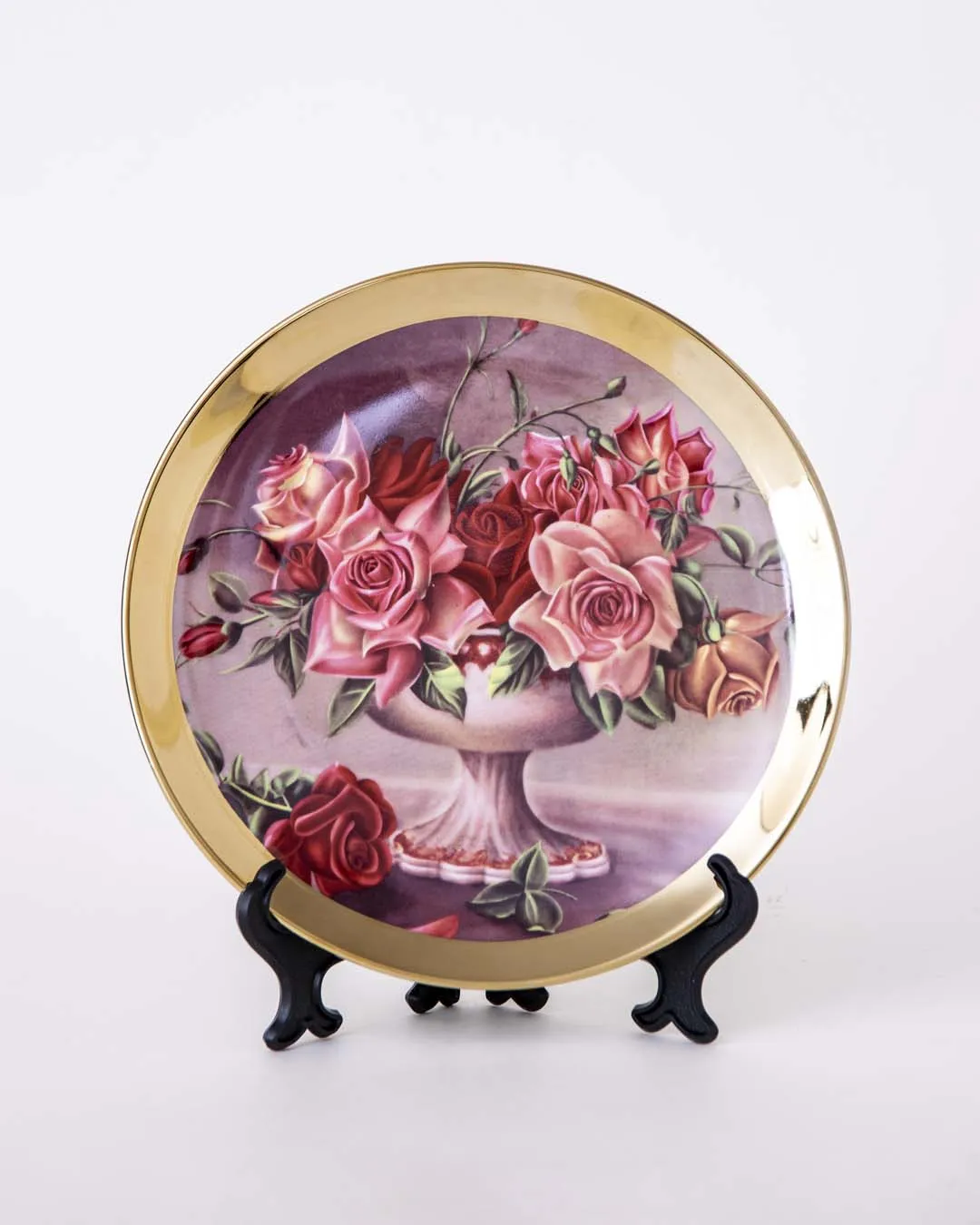 Bouquet Bliss Gold Decorative Plate - 8"