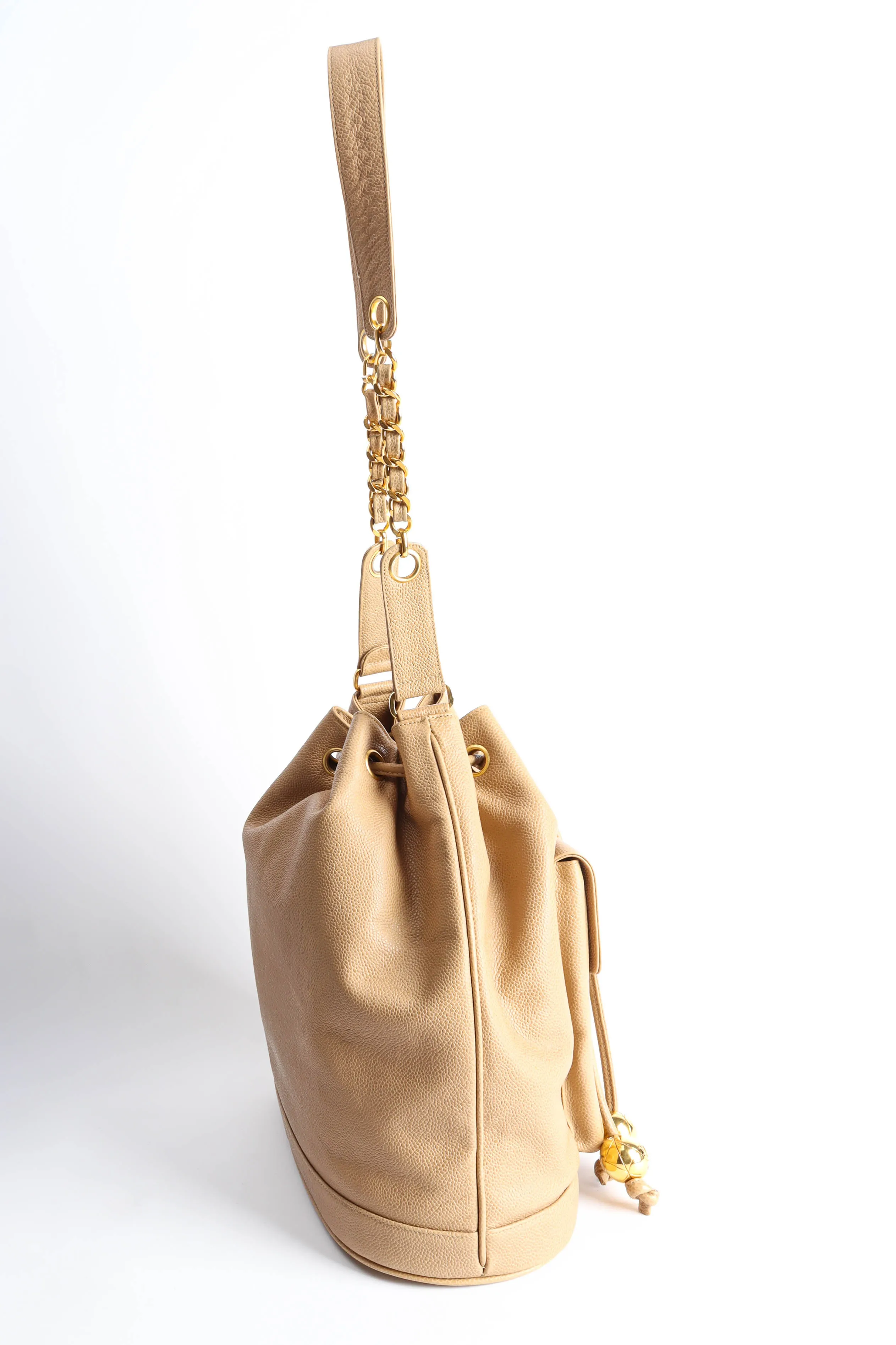 CC Logo Drawstring Bucket Bag