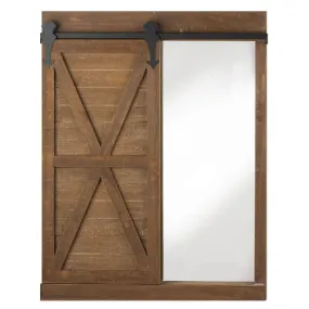 Chalkboard And Mirror With Barn Door