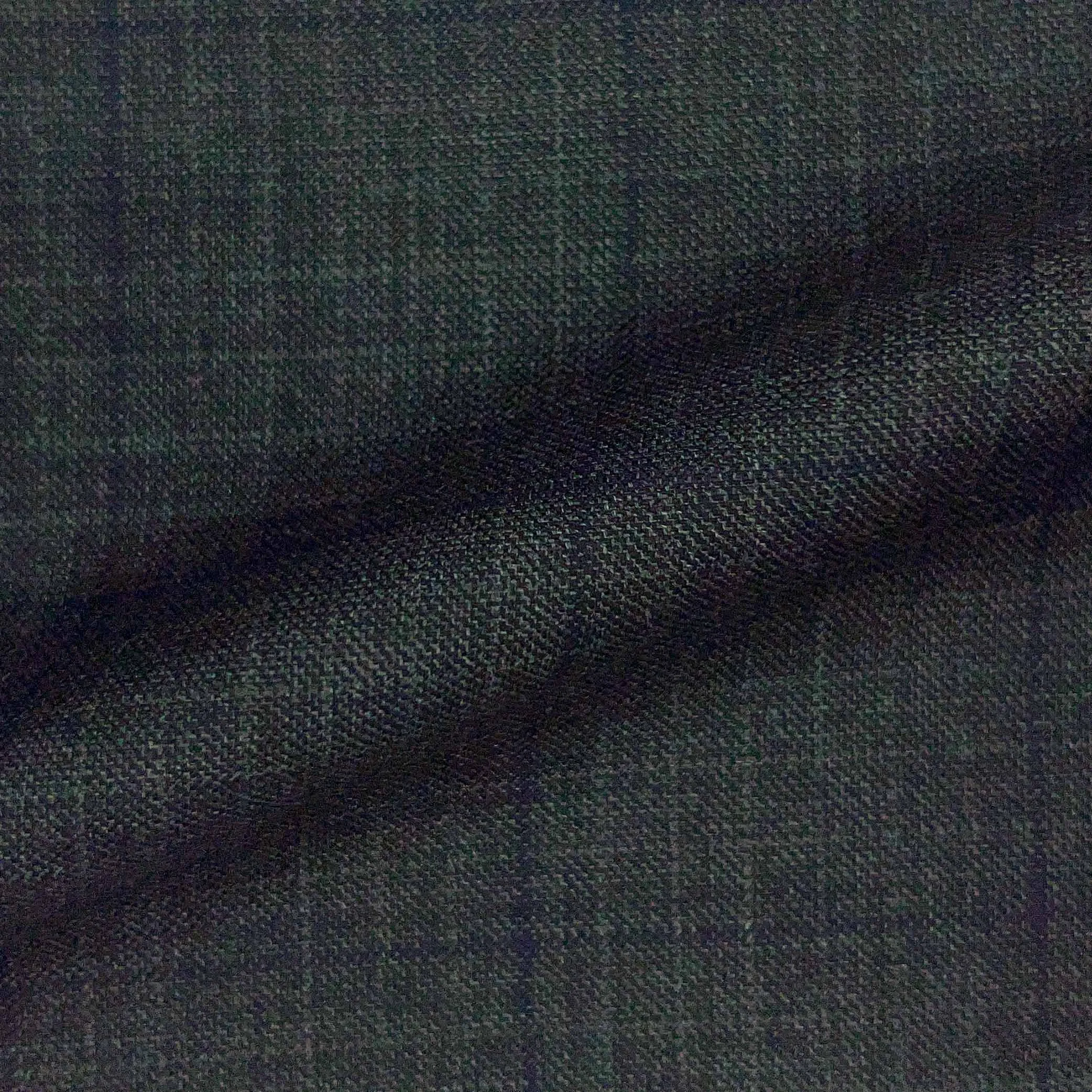 Charcoal Grey With Midnight Blue Windowpane