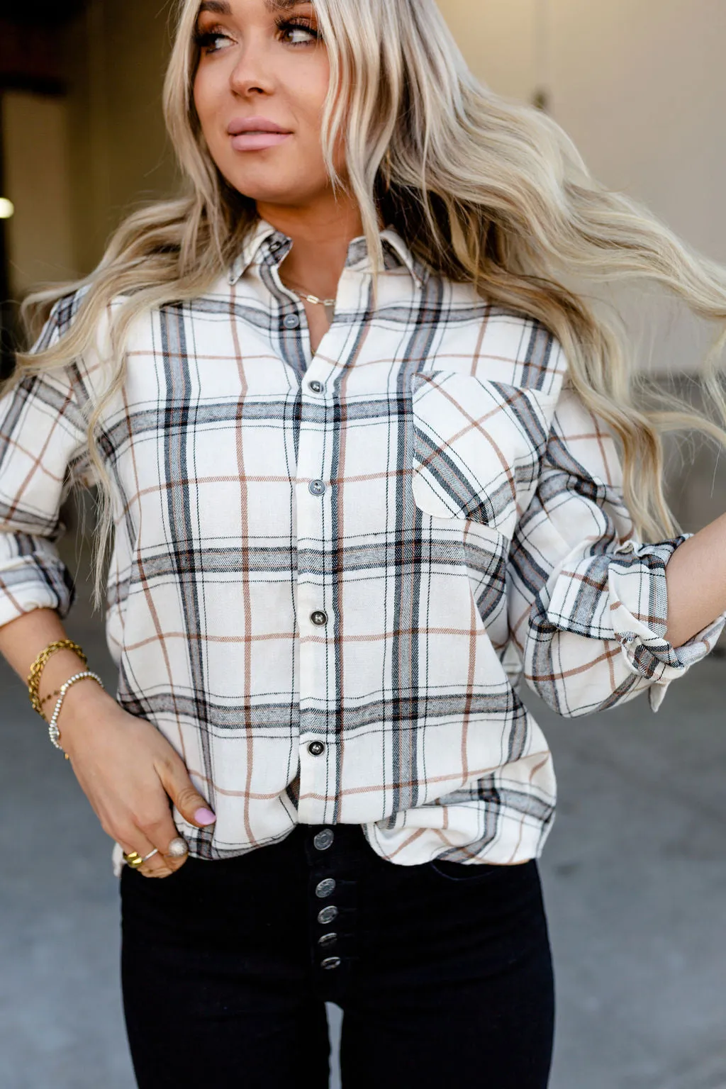 Charley Plaid Button Down