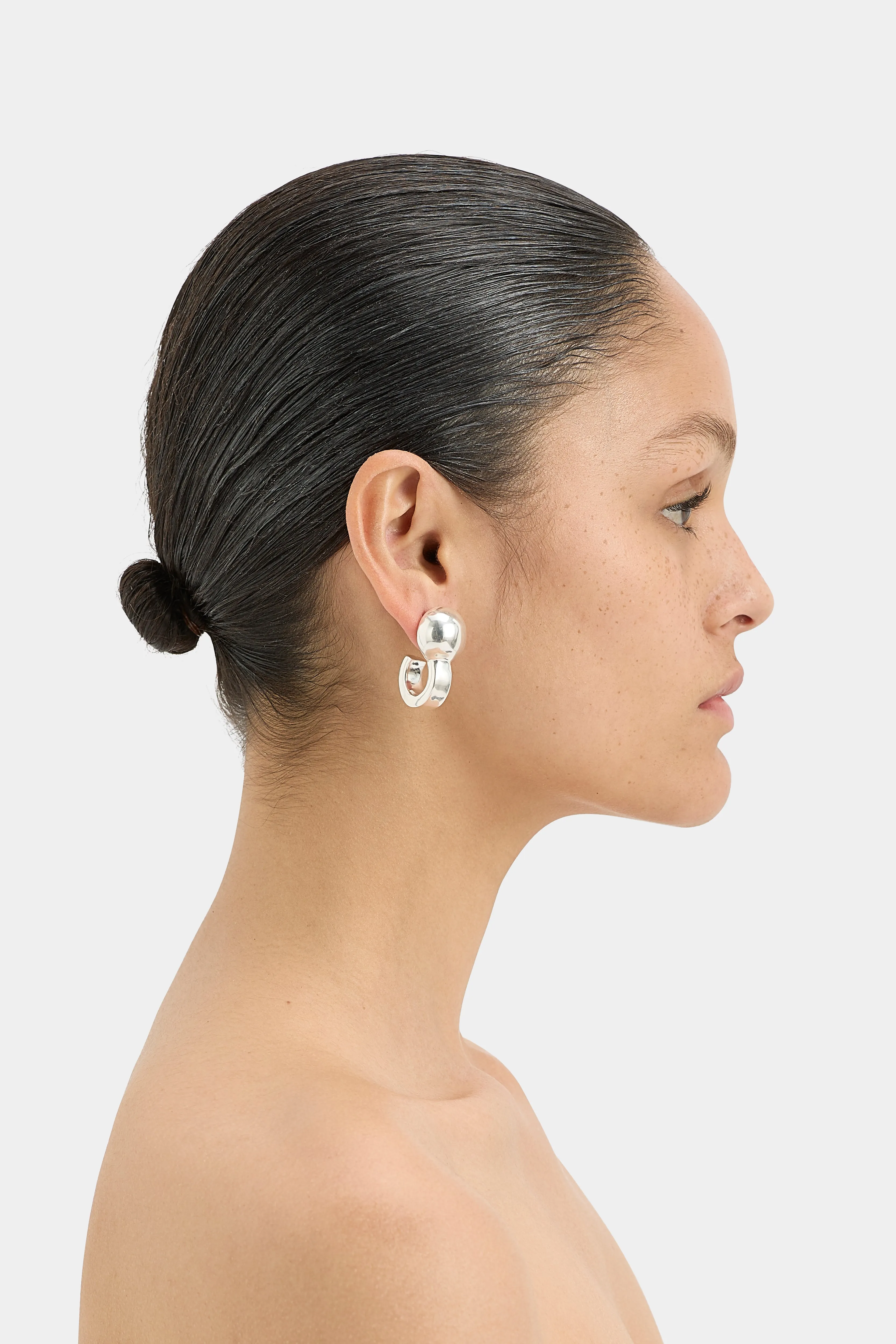 Cielo Sphere Hoop Earring