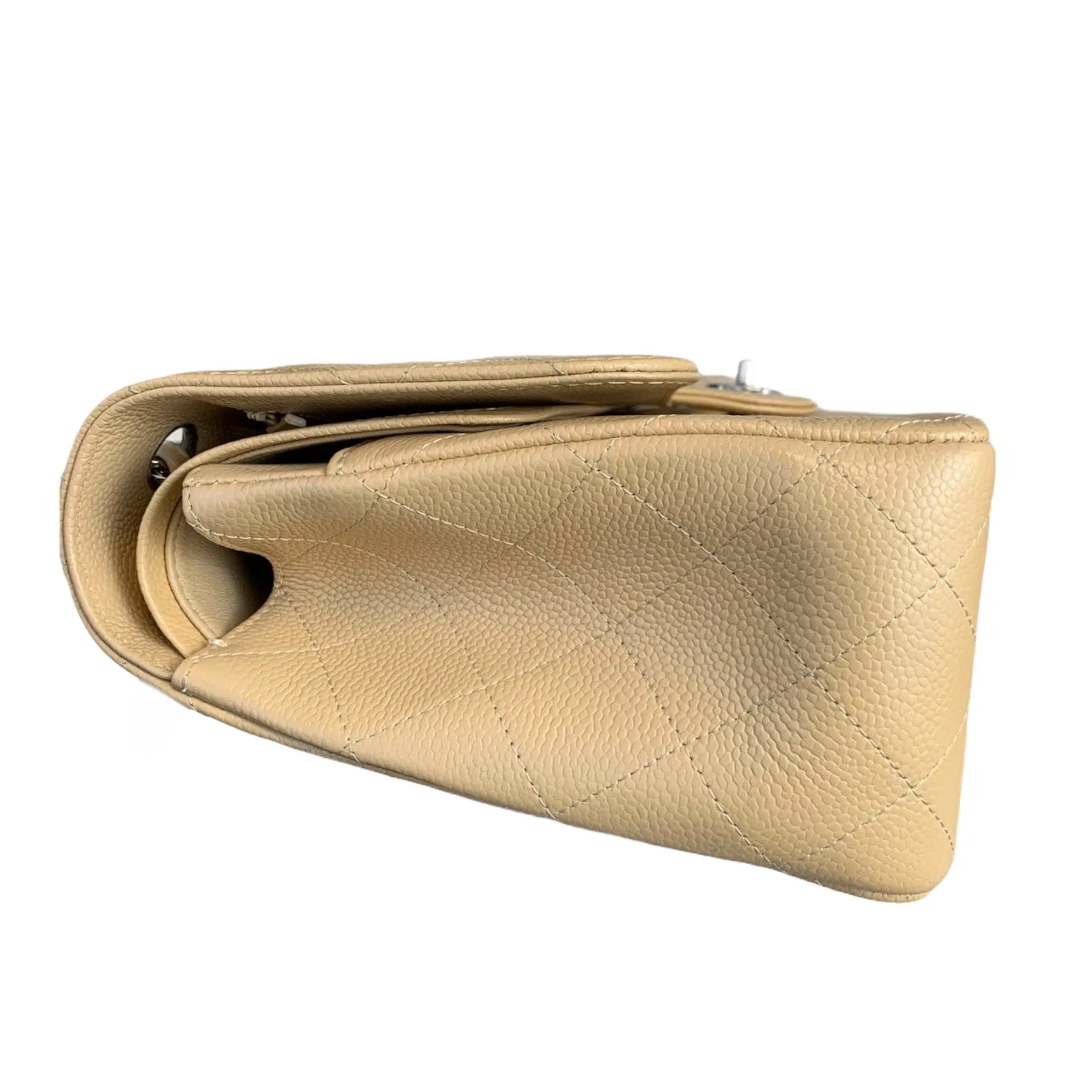 Classic Flap Jumbo Caviar Beige SHW