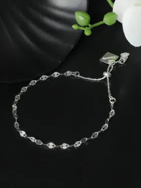 Classic Leaf Links-Sterling Silver Bracelet