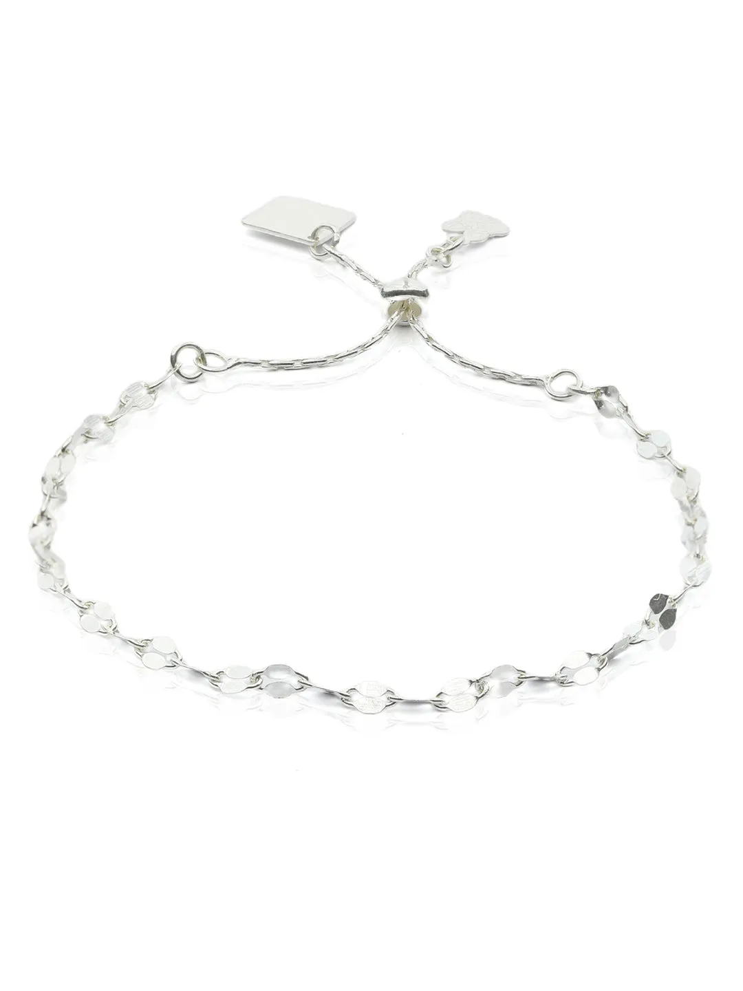 Classic Leaf Links-Sterling Silver Bracelet