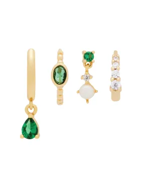 Clio Emerald Earrings Set