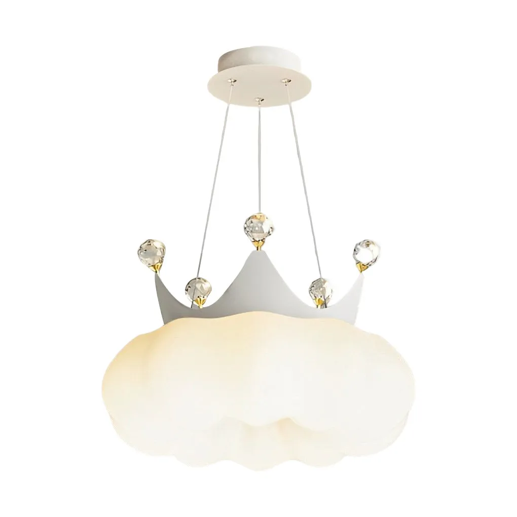 Clouds Crystal Crowns LED Three Step Dimming Ins Modern Chandelier Light