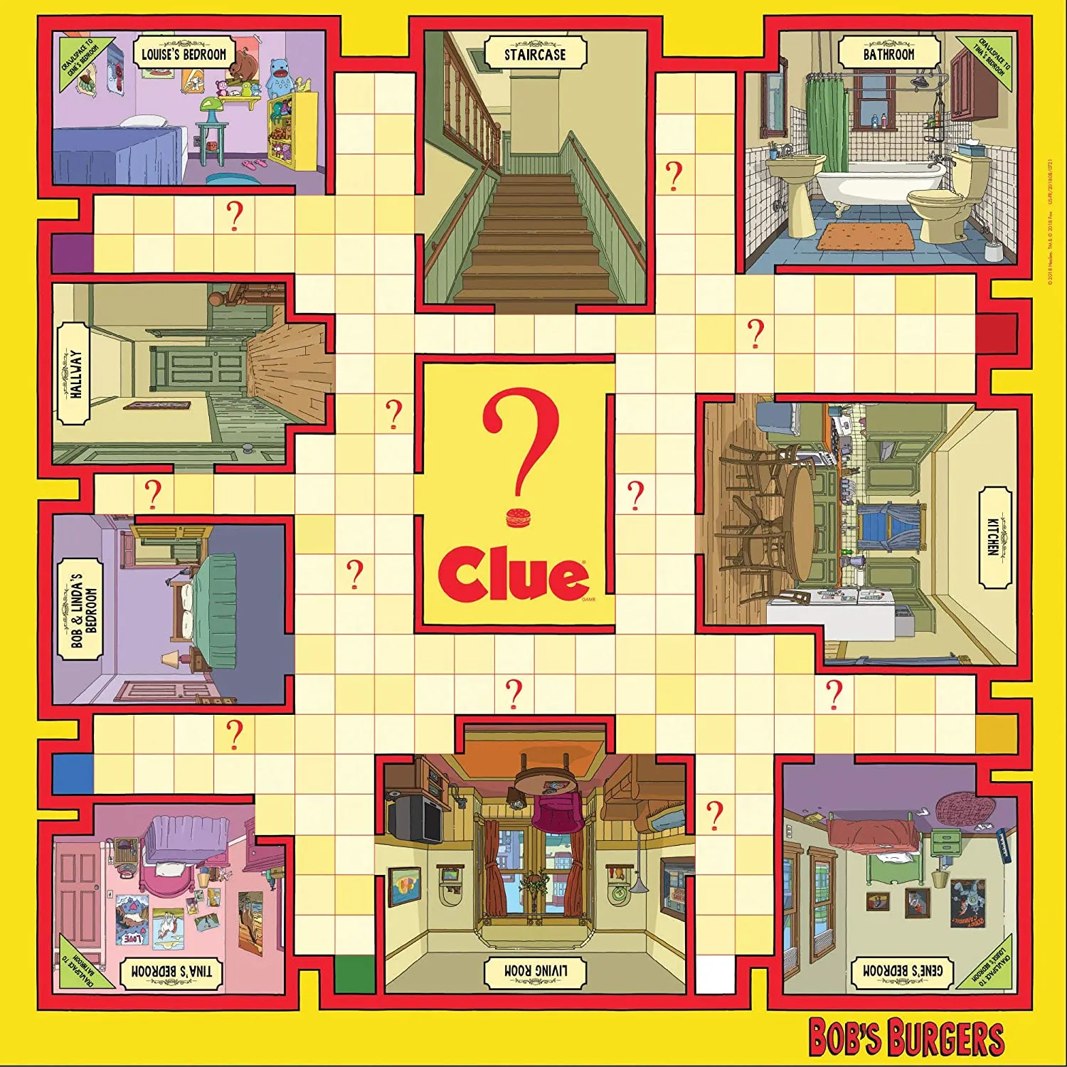 Clue Bobs Burgers Board Game TV Show Clue Game