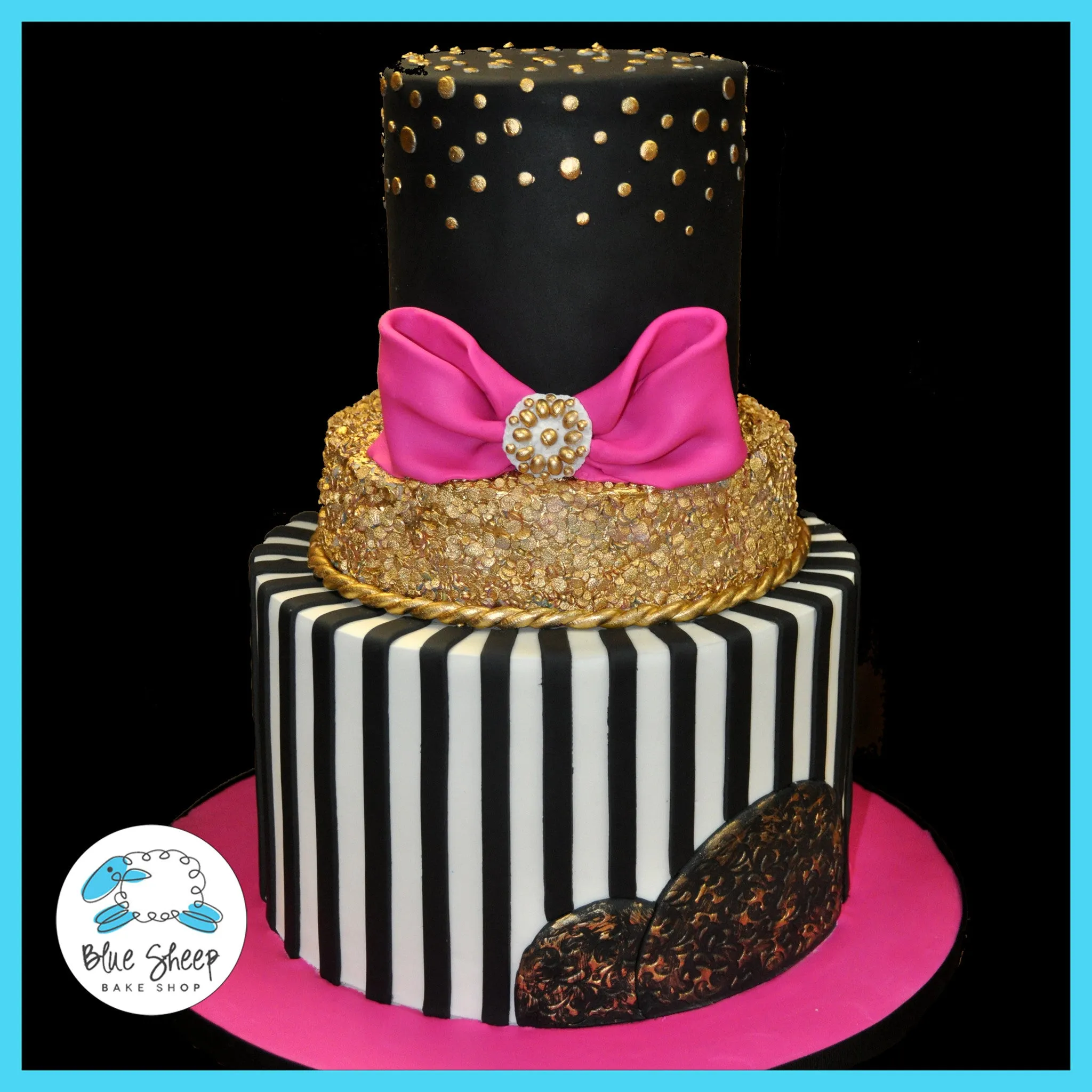 Couture-Glam 40th Birthday Cake