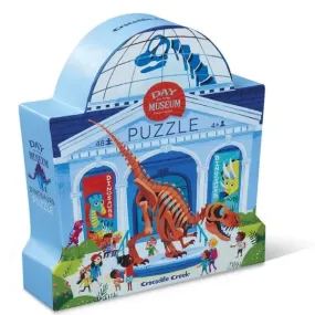 Crocodile Creek - Shaped Puzzle 48pcs - Day At The Museum Dinosaur