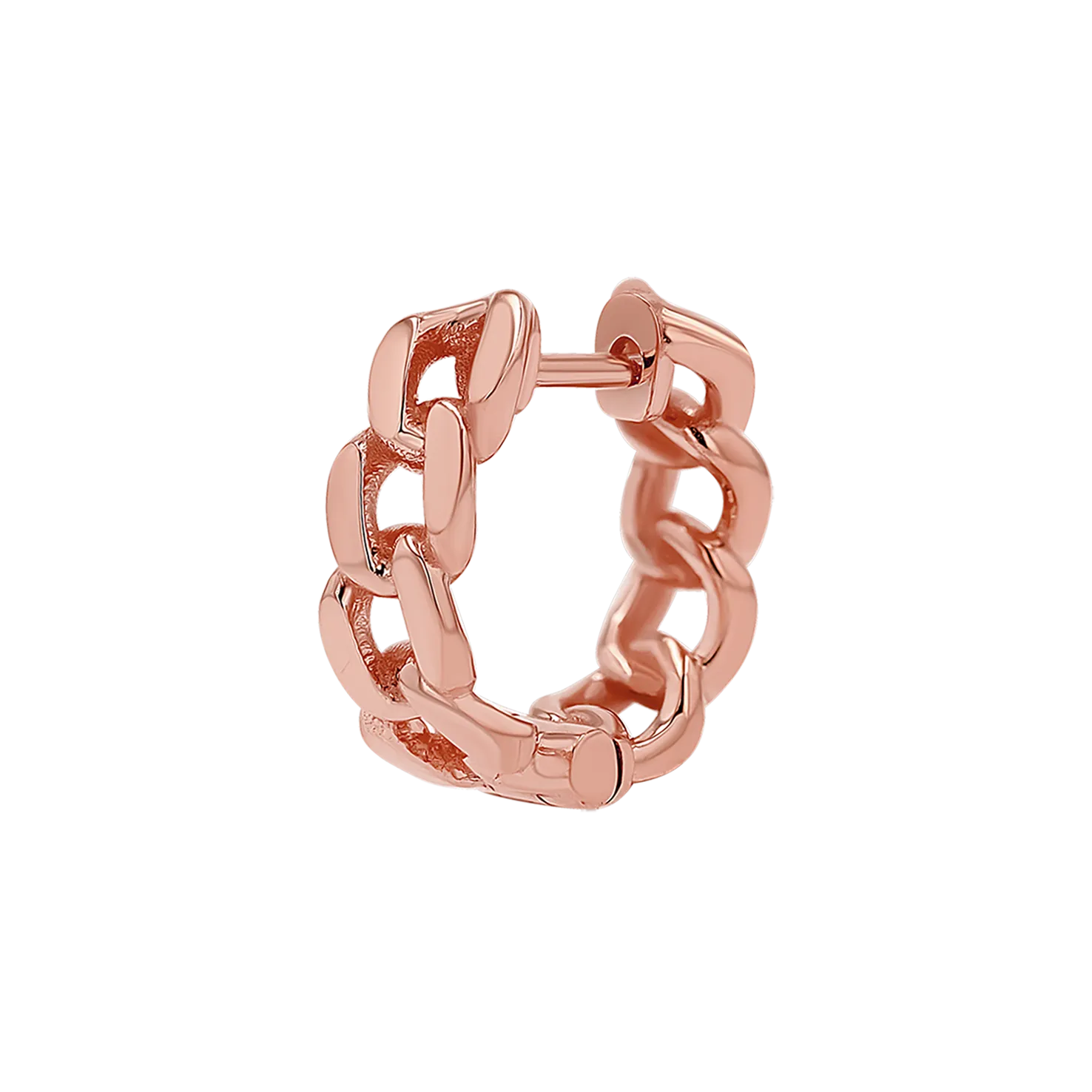 Cuban Link Huggies Hoop Earrings