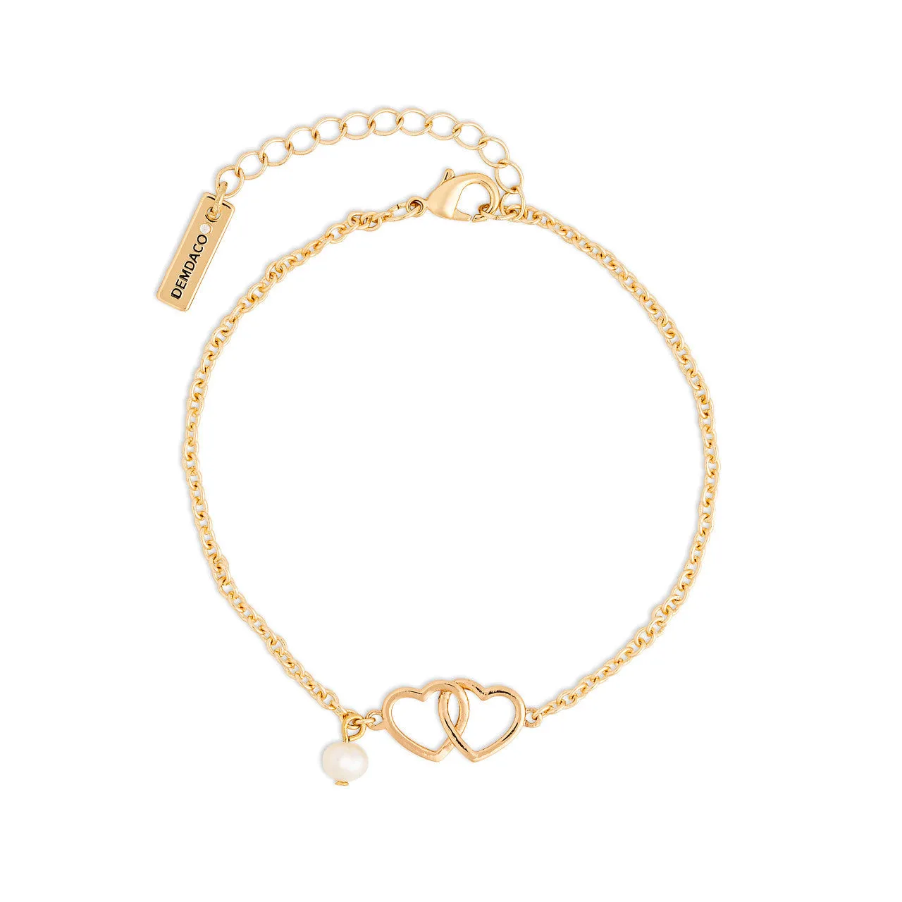 Dainty Bracelet - Silver/Gold Double Heart