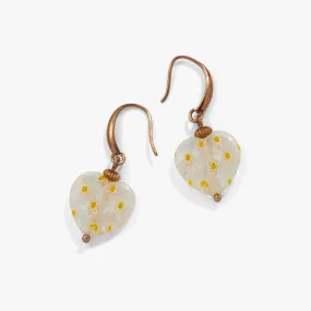 Daisy Heart Drop Earrings