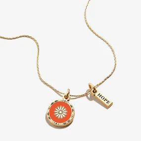 Daisy   Hope Mantra Duo Charm Necklace