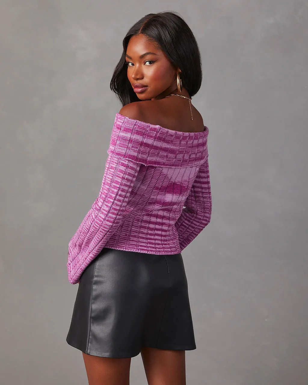 Daphne Off The Shoulder Ribbed Sweater