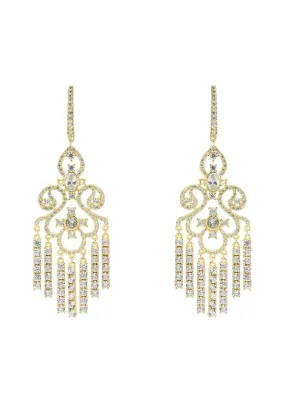 Deco Chandelier Drops Earrings Gold