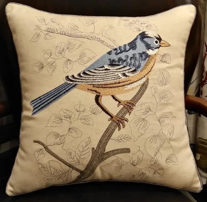 Decorative Throw Pillows, Bird Throw Pillows, Pillows for Farmhouse, Sofa Throw Pillows, Embroidery Throw Pillows, Rustic Pillows for Couch