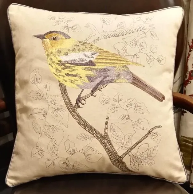 Decorative Throw Pillows, Bird Throw Pillows, Pillows for Farmhouse, Sofa Throw Pillows, Embroidery Throw Pillows, Rustic Pillows for Couch