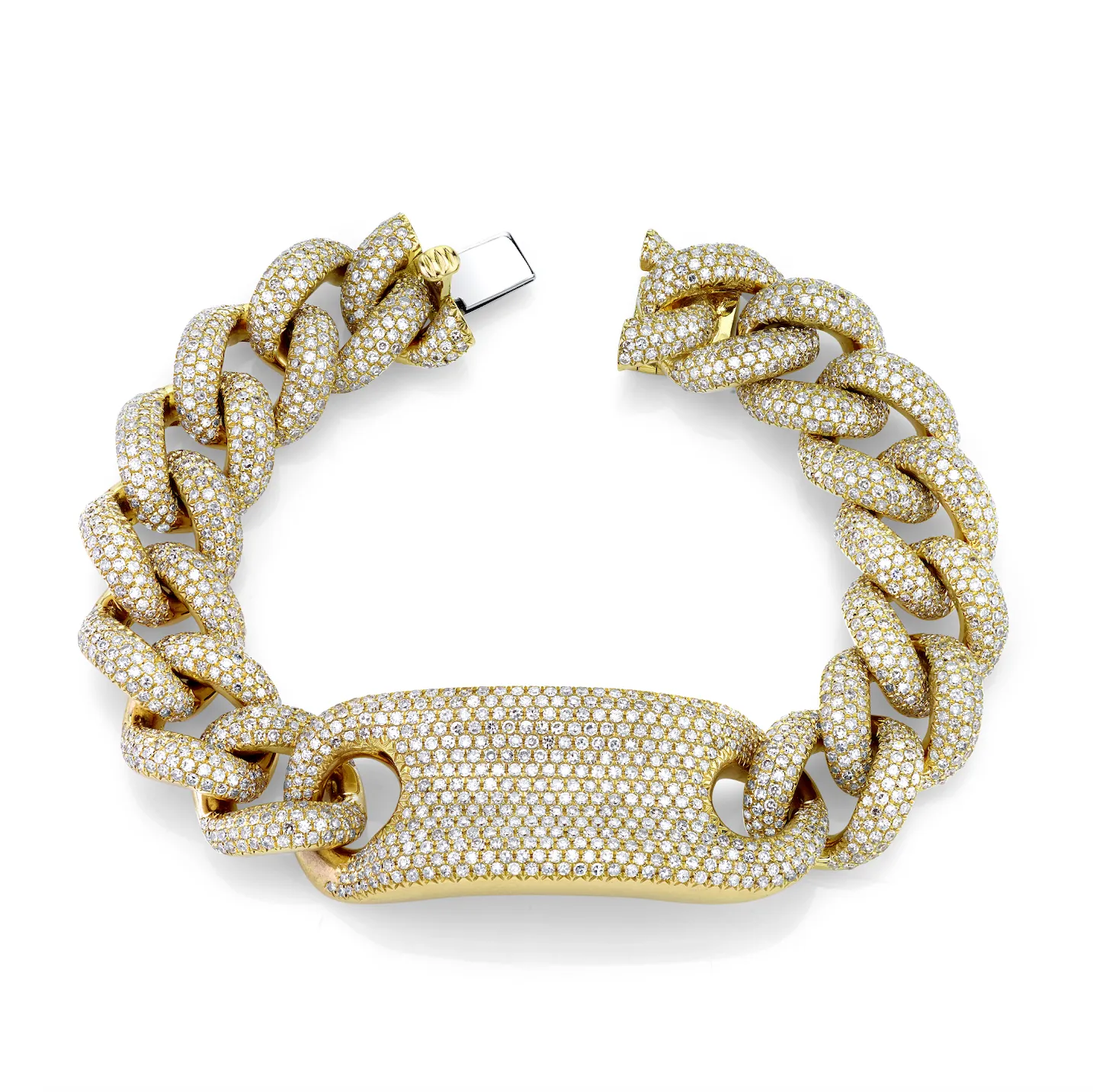 DIAMOND PAVE ID JUMBO LINK BRACELET