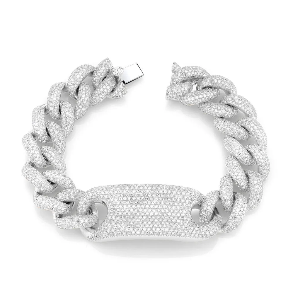 DIAMOND PAVE ID JUMBO LINK BRACELET