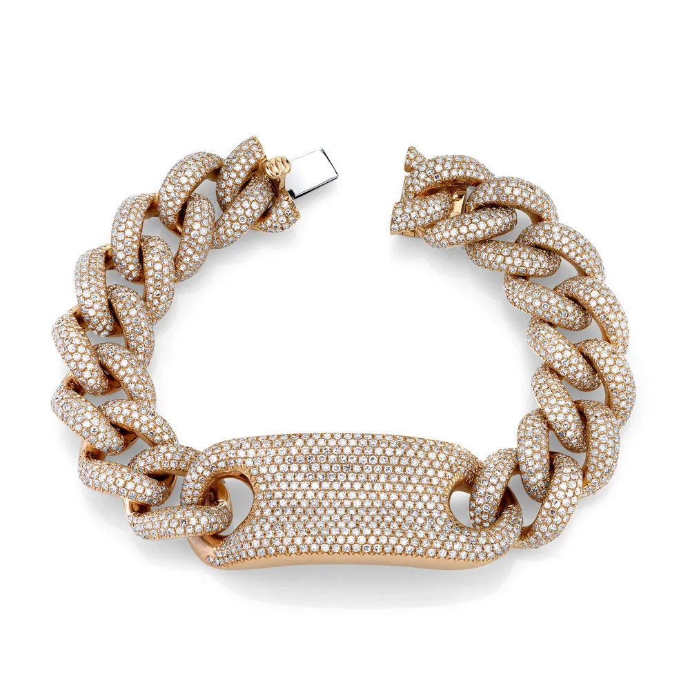 DIAMOND PAVE ID JUMBO LINK BRACELET