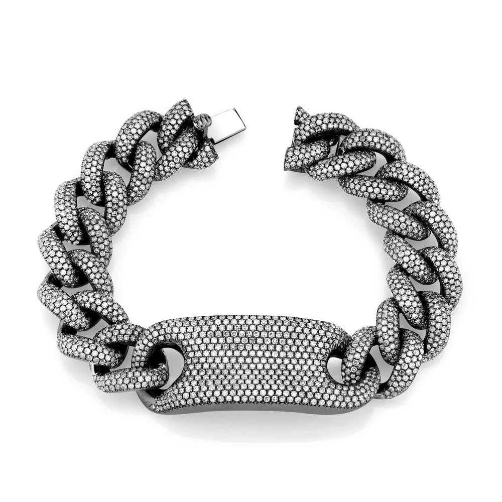 DIAMOND PAVE ID JUMBO LINK BRACELET