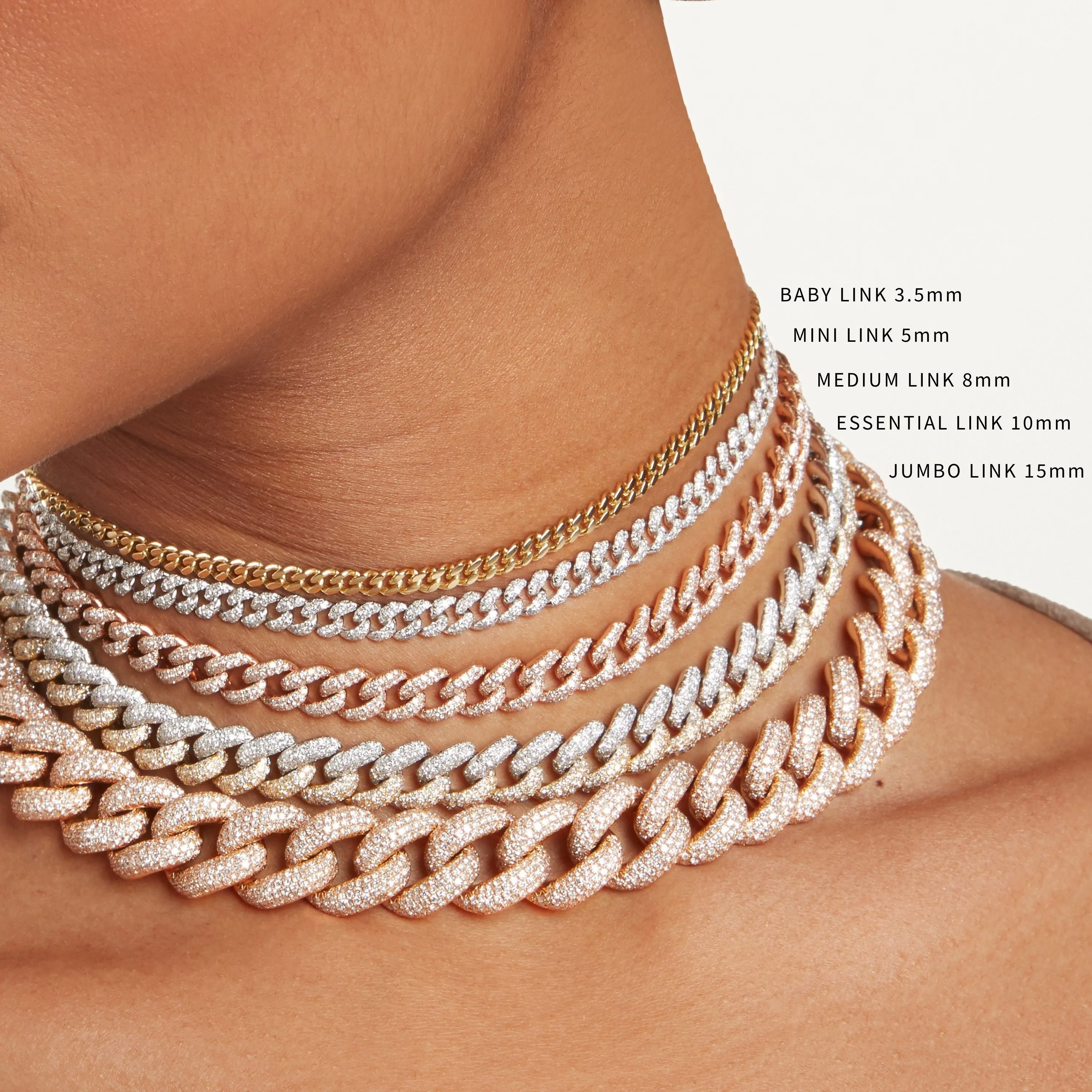 DIAMOND PAVE JUMBO LINK NECKLACE