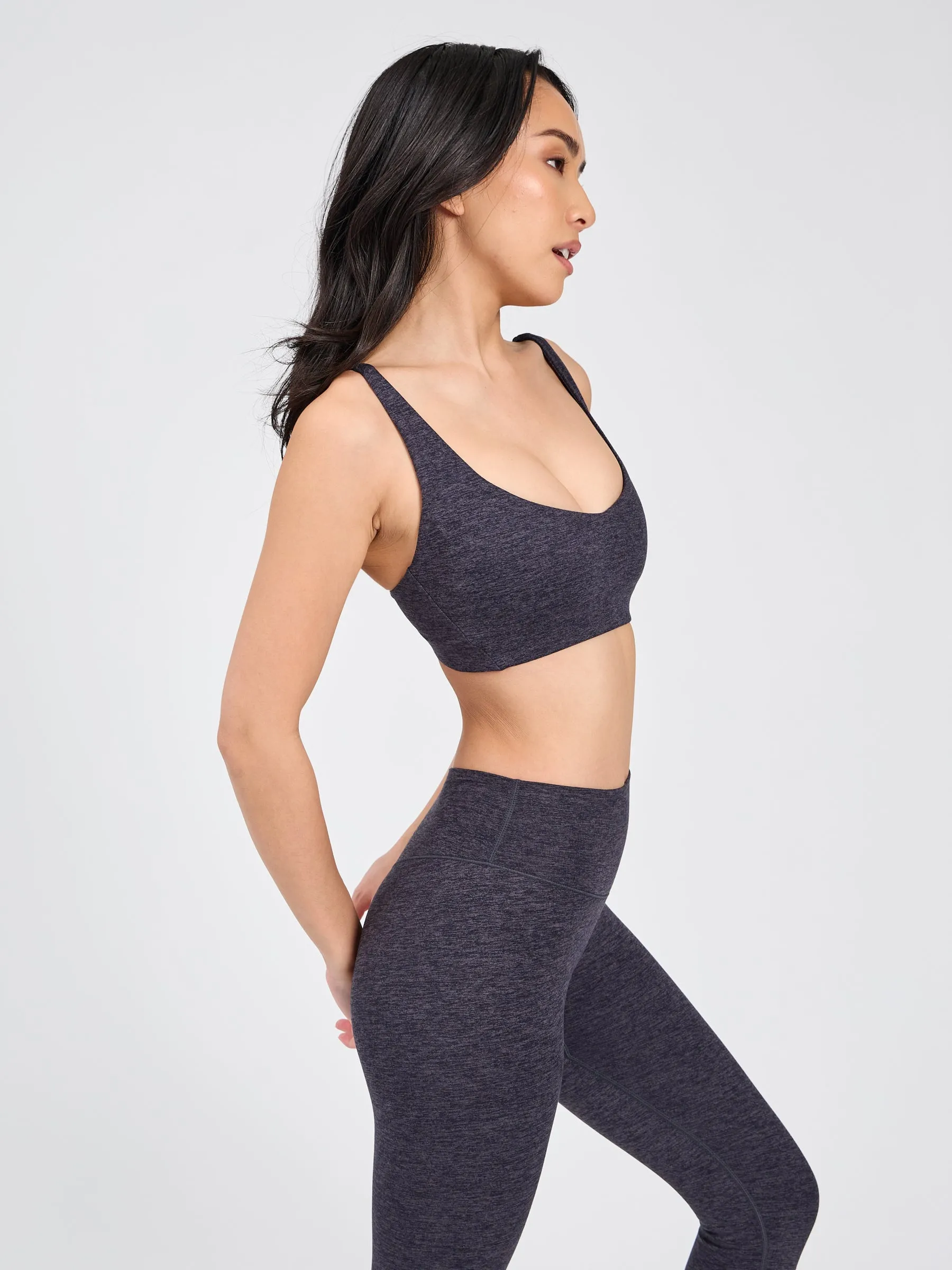 Dream Heathered Sports Bra - Black Heather