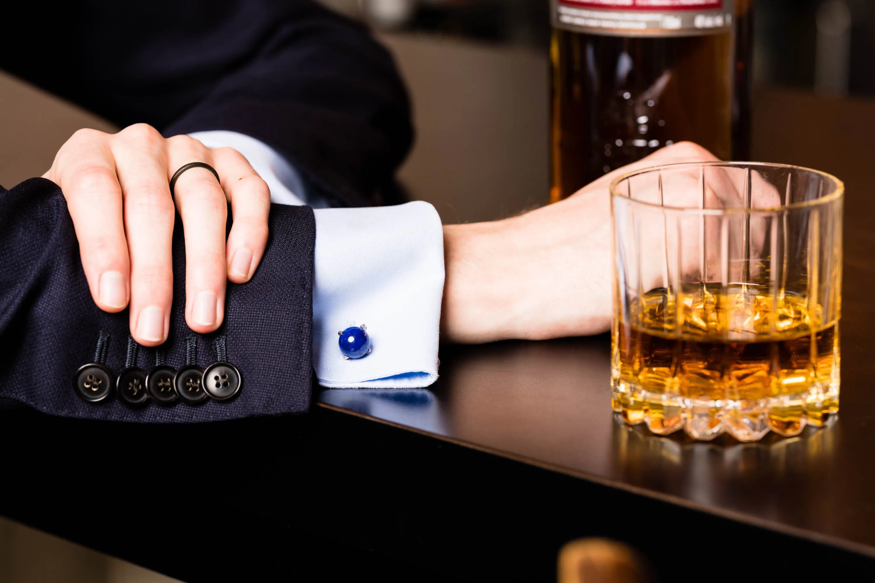 Eagle Claw Lapis Lazuli Silver Cufflinks