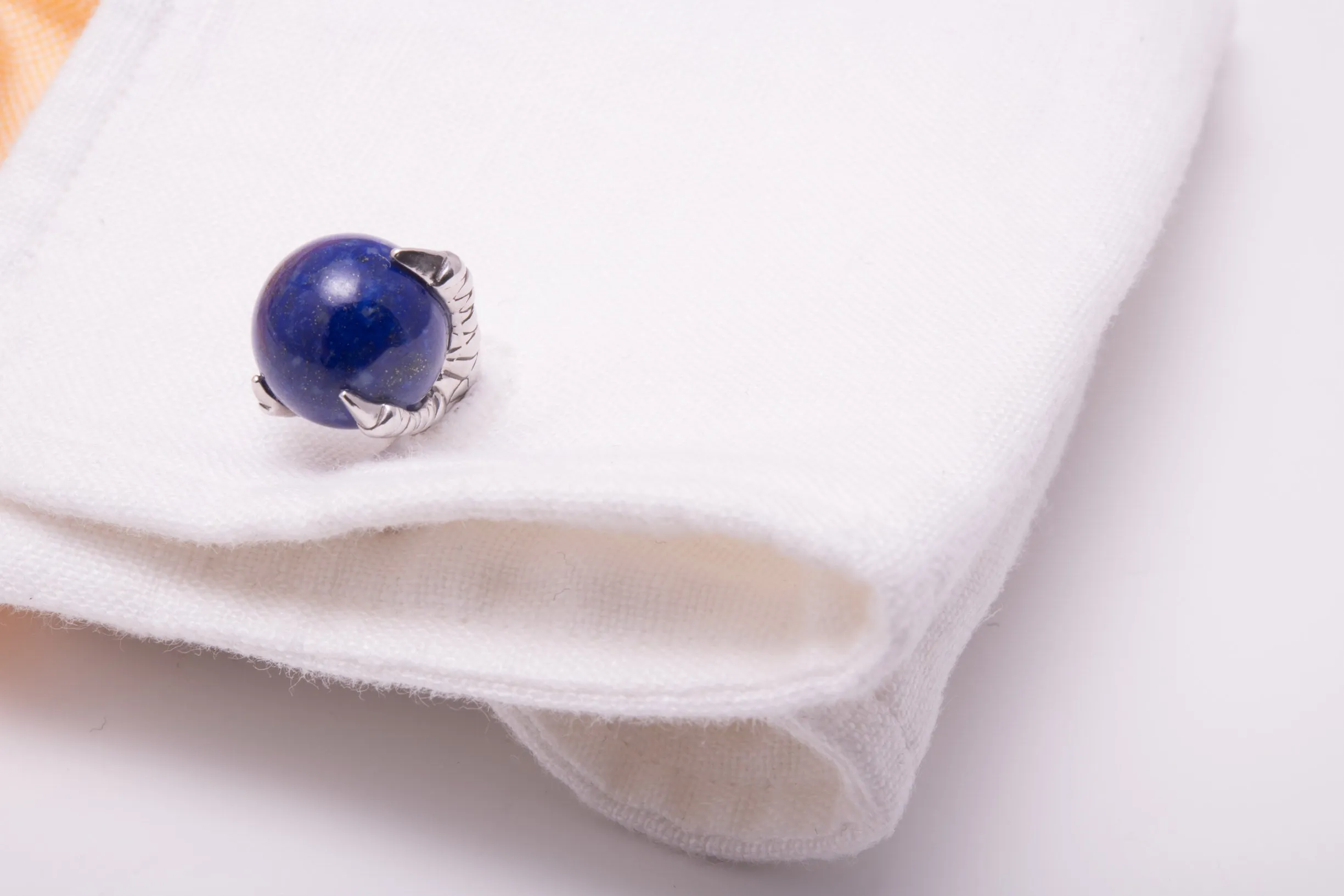 Eagle Claw Lapis Lazuli Silver Cufflinks