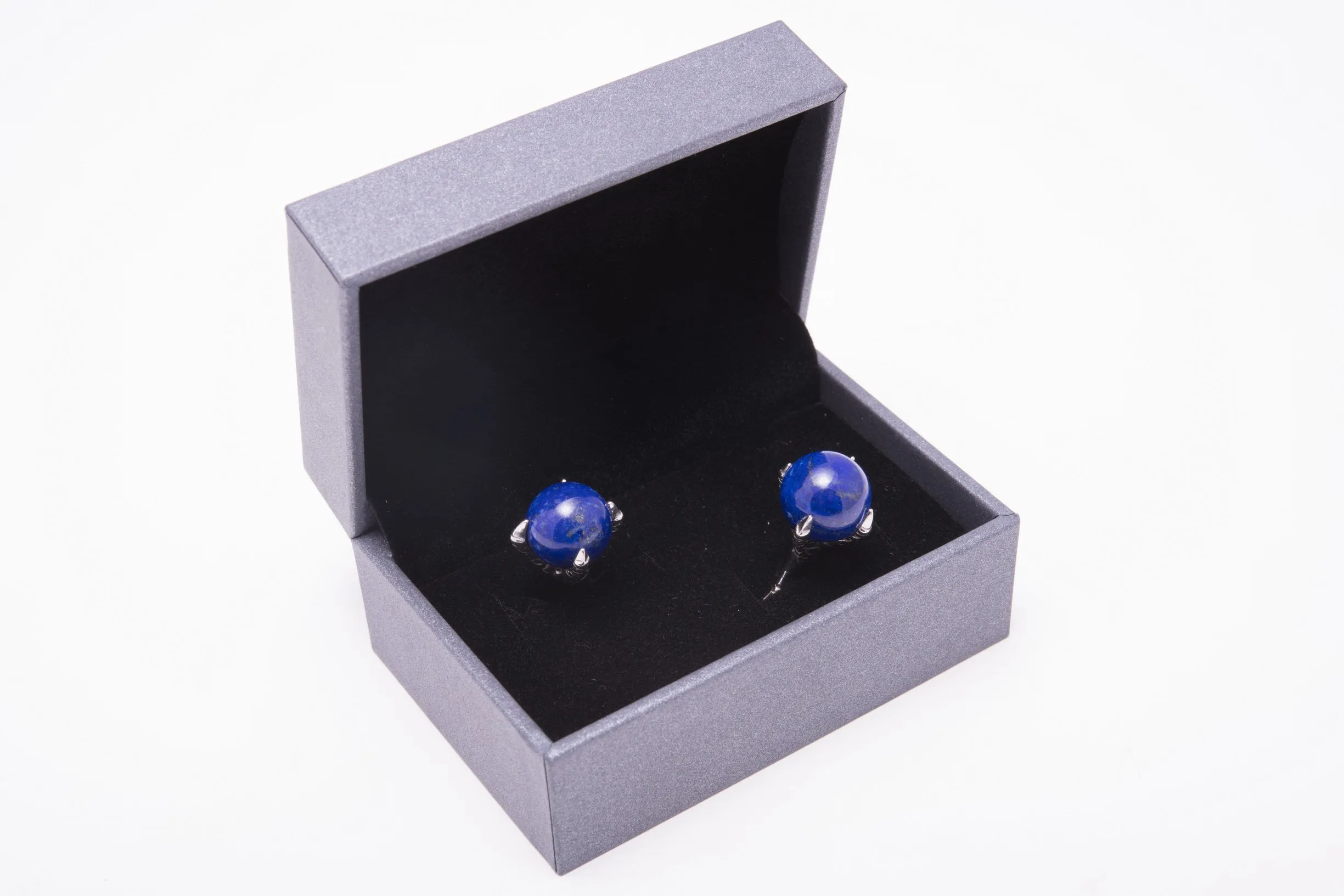 Eagle Claw Lapis Lazuli Silver Cufflinks