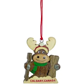 Eagle Ridge Trading Ski Moose Ornament