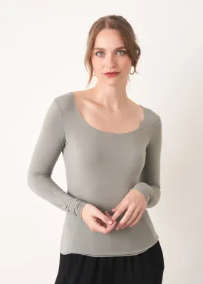 EDDY SOFT CASHMERE MIX TOP - SAGE