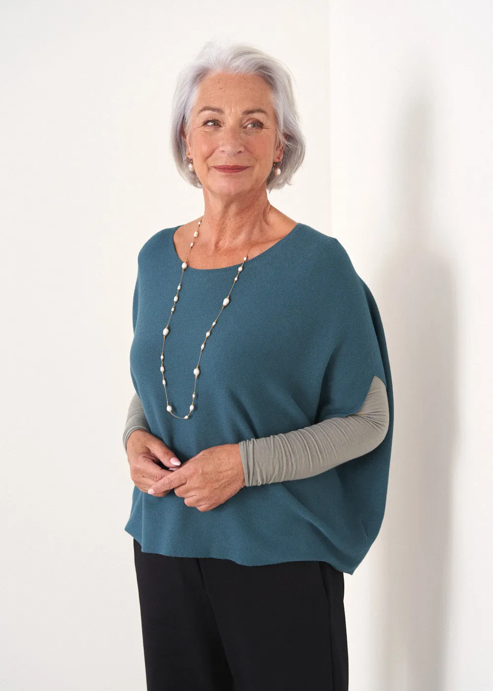 EDDY SOFT CASHMERE MIX TOP - SAGE