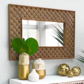 Eleonor Rustic Wall Wooden Mirror