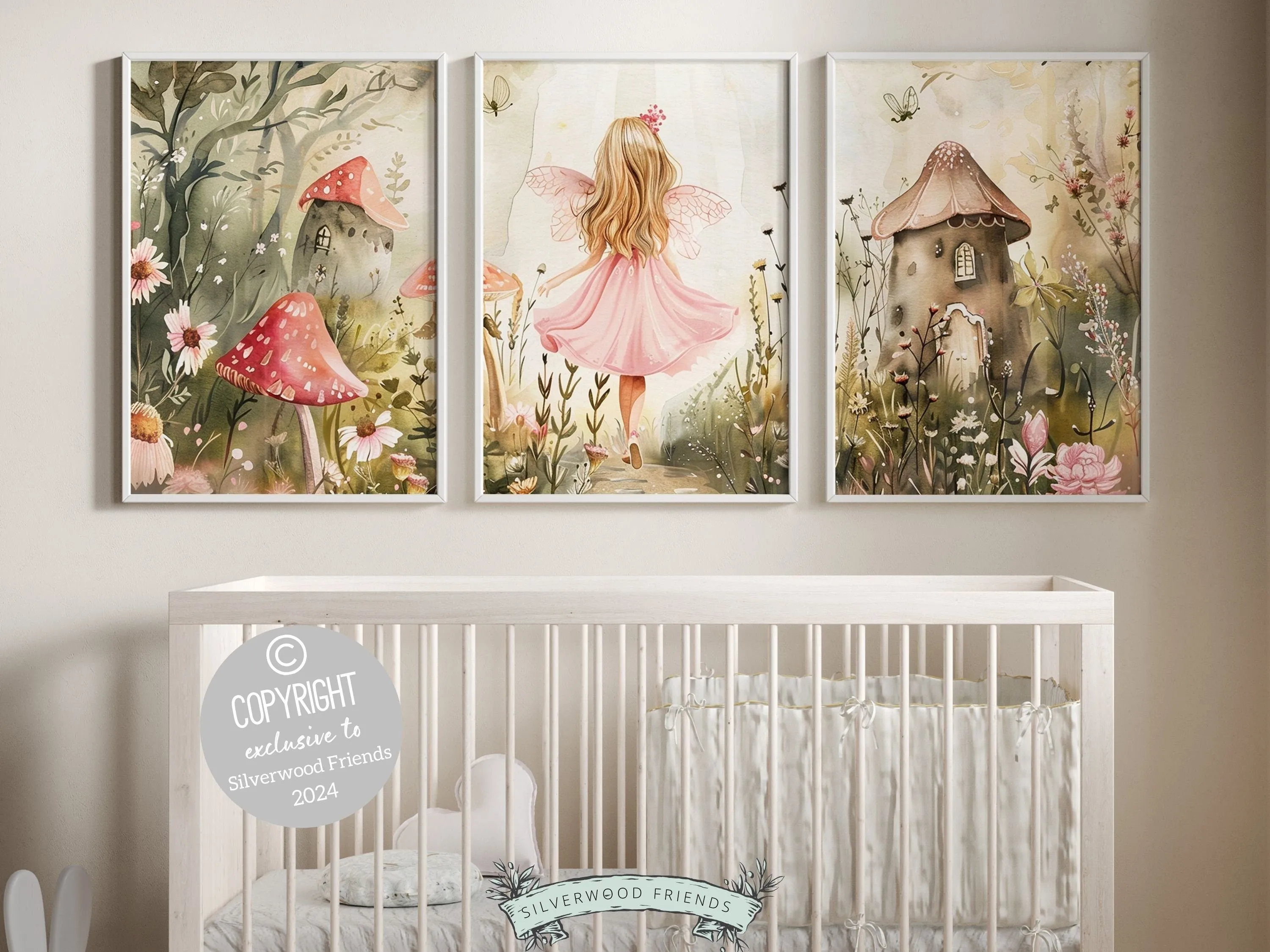 Fairy Wildflower Garden Nursery Prints