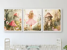 Fairy Wildflower Garden Nursery Prints