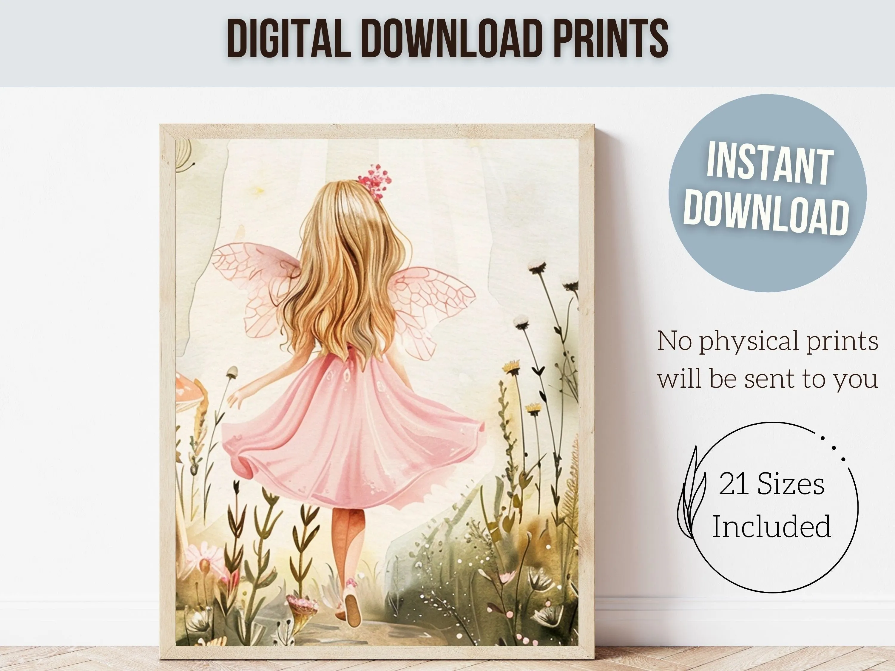 Fairy Wildflower Garden Nursery Prints