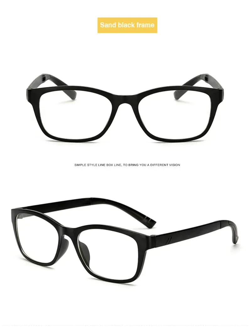 Fashion Womens Clear Lens Black Square Eye Glasses Eyeglasses Frame For Men Masculino Glass Transparent